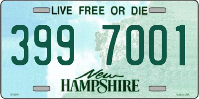 NH license plate 3997001