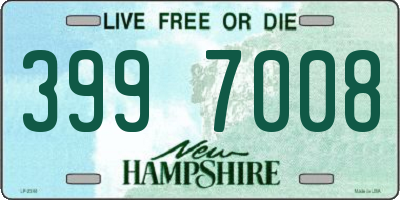 NH license plate 3997008