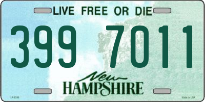 NH license plate 3997011