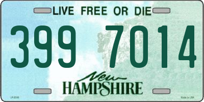 NH license plate 3997014