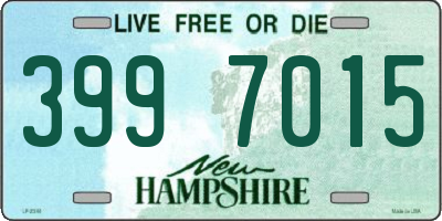 NH license plate 3997015