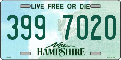 NH license plate 3997020