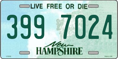 NH license plate 3997024