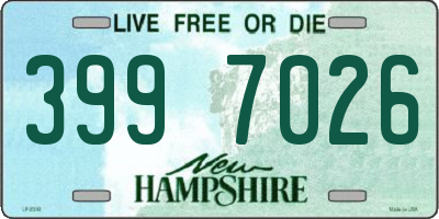 NH license plate 3997026