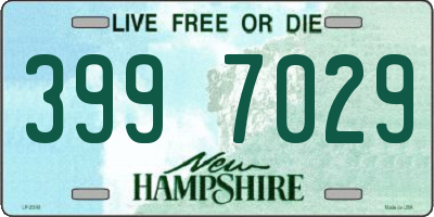 NH license plate 3997029