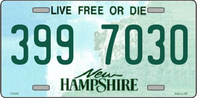 NH license plate 3997030