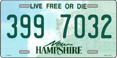 NH license plate 3997032