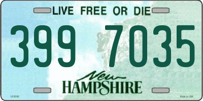 NH license plate 3997035