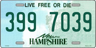 NH license plate 3997039