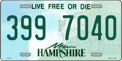 NH license plate 3997040