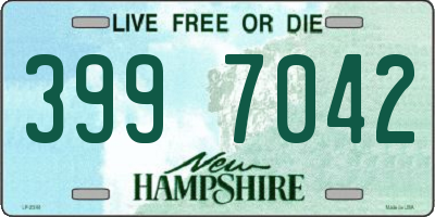 NH license plate 3997042