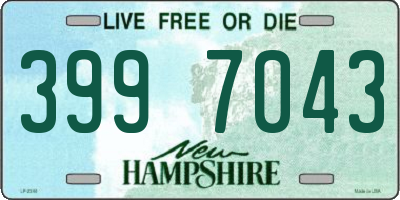 NH license plate 3997043