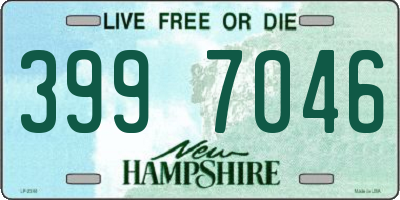 NH license plate 3997046