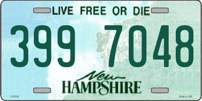 NH license plate 3997048