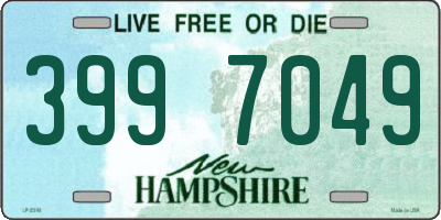 NH license plate 3997049
