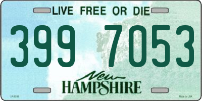 NH license plate 3997053