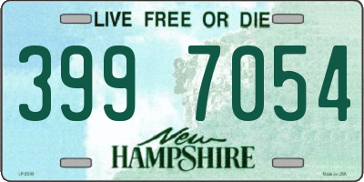 NH license plate 3997054