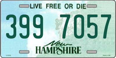 NH license plate 3997057