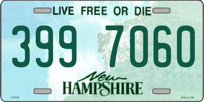 NH license plate 3997060