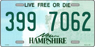 NH license plate 3997062