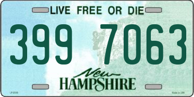 NH license plate 3997063
