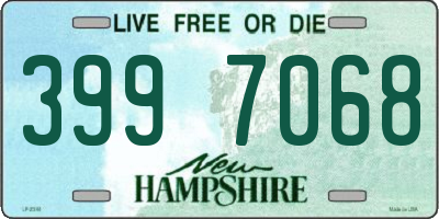 NH license plate 3997068