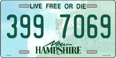 NH license plate 3997069