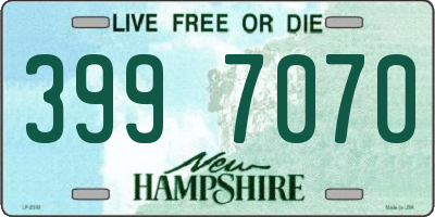 NH license plate 3997070