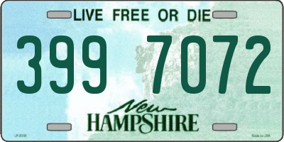 NH license plate 3997072