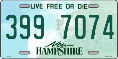 NH license plate 3997074