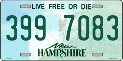 NH license plate 3997083