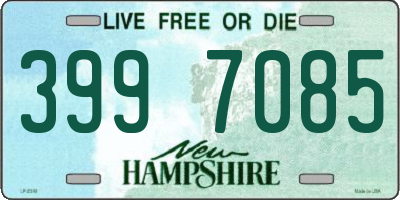 NH license plate 3997085