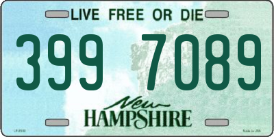 NH license plate 3997089