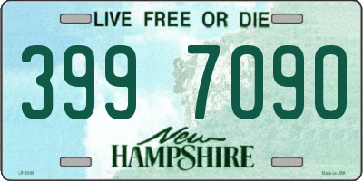 NH license plate 3997090