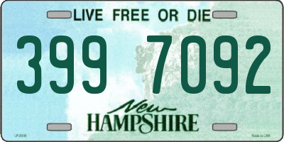 NH license plate 3997092