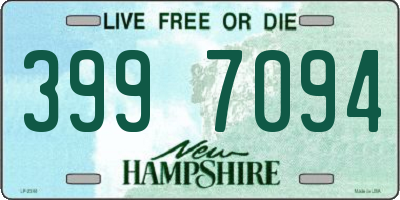 NH license plate 3997094