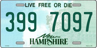 NH license plate 3997097