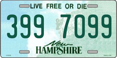 NH license plate 3997099