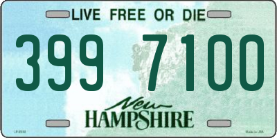 NH license plate 3997100