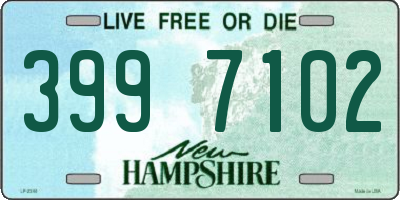 NH license plate 3997102