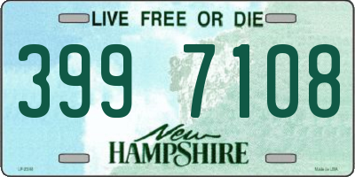 NH license plate 3997108