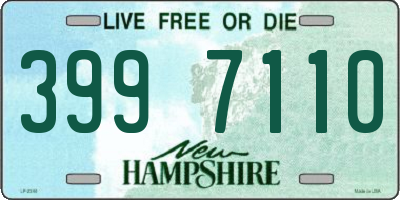 NH license plate 3997110