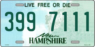 NH license plate 3997111