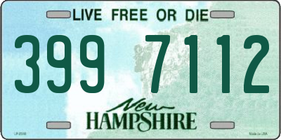 NH license plate 3997112