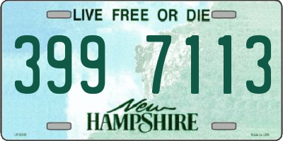 NH license plate 3997113