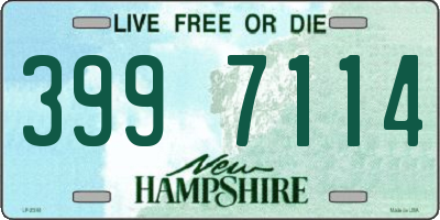 NH license plate 3997114