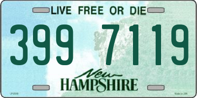 NH license plate 3997119