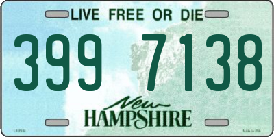 NH license plate 3997138