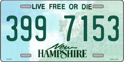 NH license plate 3997153