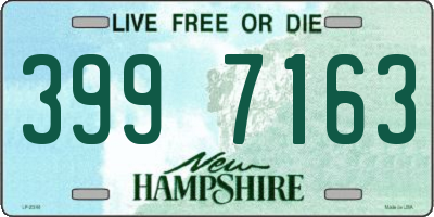 NH license plate 3997163